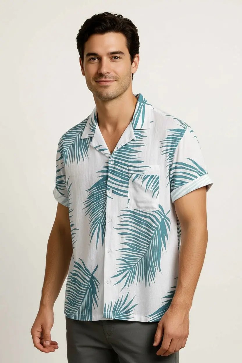 Floral pattern shirts men - Beach Shirts My Store